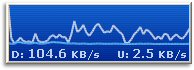 ByteOMeter performing an internet/dsl/cable modem connection speed test.